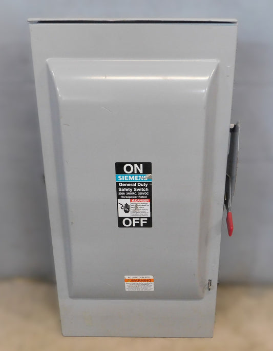 GF224NR - Siemens 200A Amp 2P Pole 240V Nema 3R Fusible General Duty Safety Switch W/Neutral