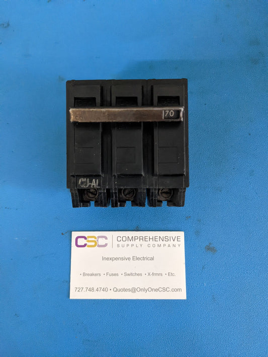 THQB32070 - GE 70A Amp 3P Pole 10kA@240V Bolt On Circuit Breaker - Older Series