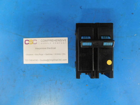 BR215 - Bryant 15A Amp 2P Pole 10kA@120/240V Plug On Circuit Breaker W/Blue Handle