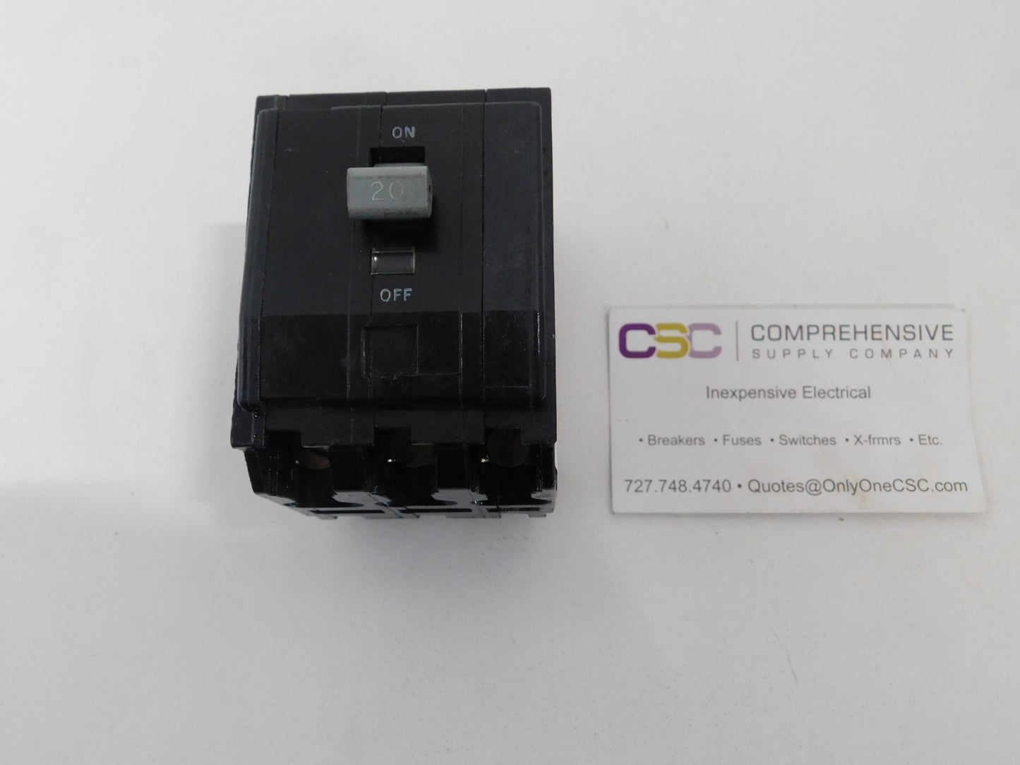 QHB320 - Square D 20A Amp 3P Pole 65kA@240V Bolt On Black Circuit Breaker