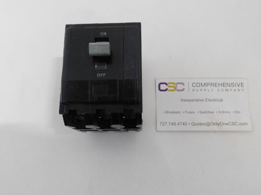 QHB320 - Square D 20A Amp 3P Pole 65kA@240V Bolt On Black Circuit Breaker