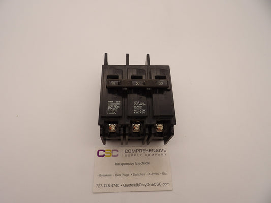 BQ3B050 - Siemens 50A Amp 3P Pole 10kA@240V Bolt On Circuit Breaker