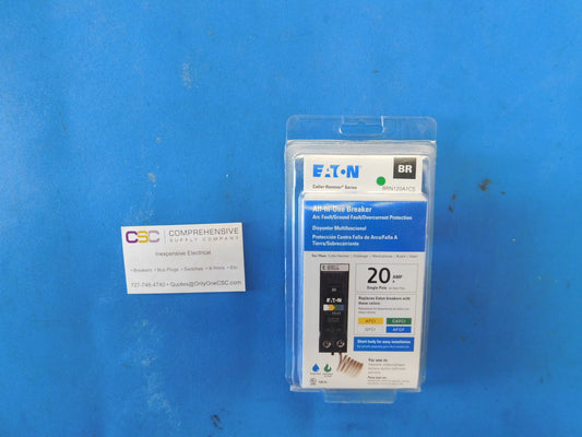 BRN120A1 - Eaton 20A Amp 1P Pole 10kA@120V Plug On Dual Function AFCI/GFCI Circuit Breaker