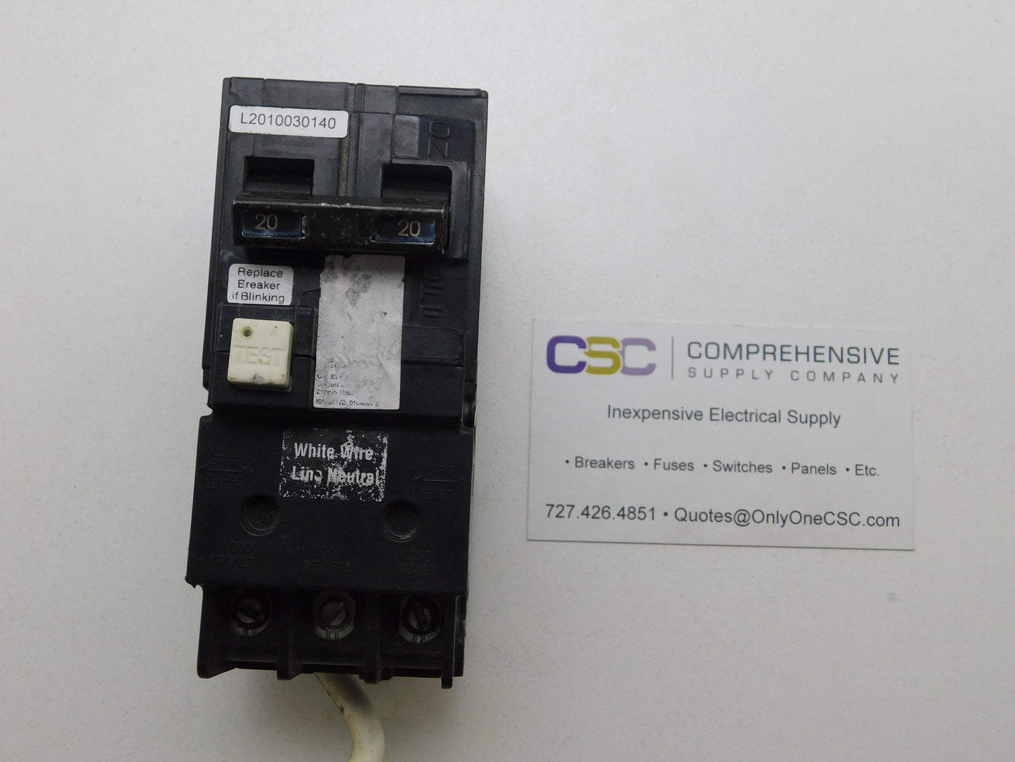 QF220A - Siemens 20A Amp 2P Pole 10kA@120/240V Plug On Ground Fault GFCI Circuit Breaker