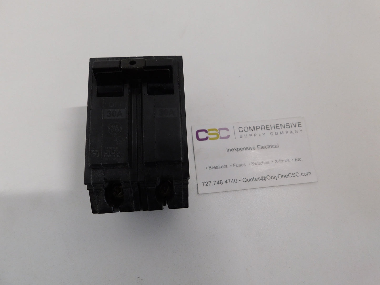 THQL2130 - GE 30A Amp 2P Pole 10kA@120/240V Plug On Circuit Breaker