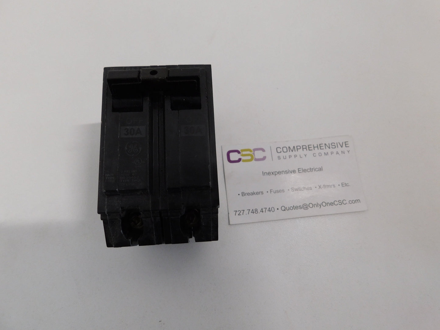 THQL2130 - GE 30A Amp 2P Pole 10kA@120/240V Plug On Circuit Breaker
