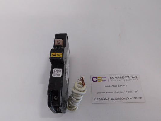 CH120AF - Eaton 20A Amp 1P Pole 10kA@120V Plug On Arc Fault AFCI Circuit Breaker