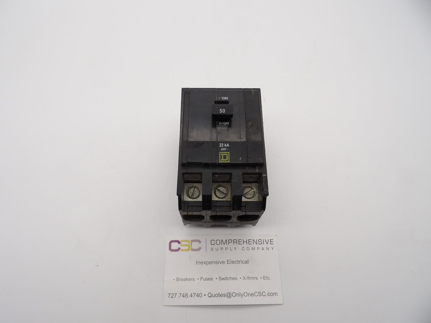 QOB350VH - Square D 50A Amp 3P Pole 22kA@240V Bolt On Circuit Breaker