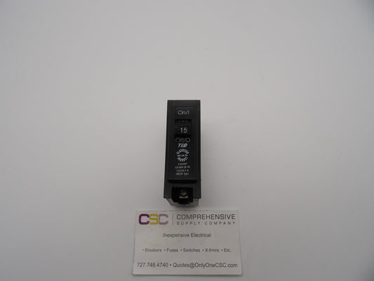 TB115C - T & B 15A Amp 1P Pole 10kA@120/240V Plug On Circuit Breaker