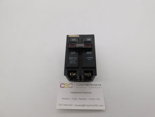 BR290 - Bryant 90A Amp 2P Pole 10kA@120/240V Plug On Circuit Breaker W/Red Handle