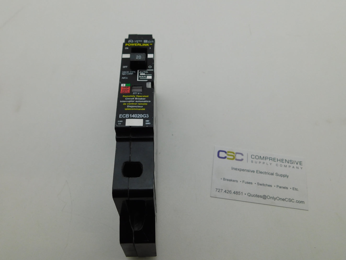 ECB14020G3 - Square D 20A Amp 1P Pole 480Y/277V 14kA@277 Bolt On Circuit Breaker