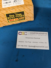 NOS-20 - Bussman 20A Amp 600V Class K5 Class H One Time Fuse 10Pk