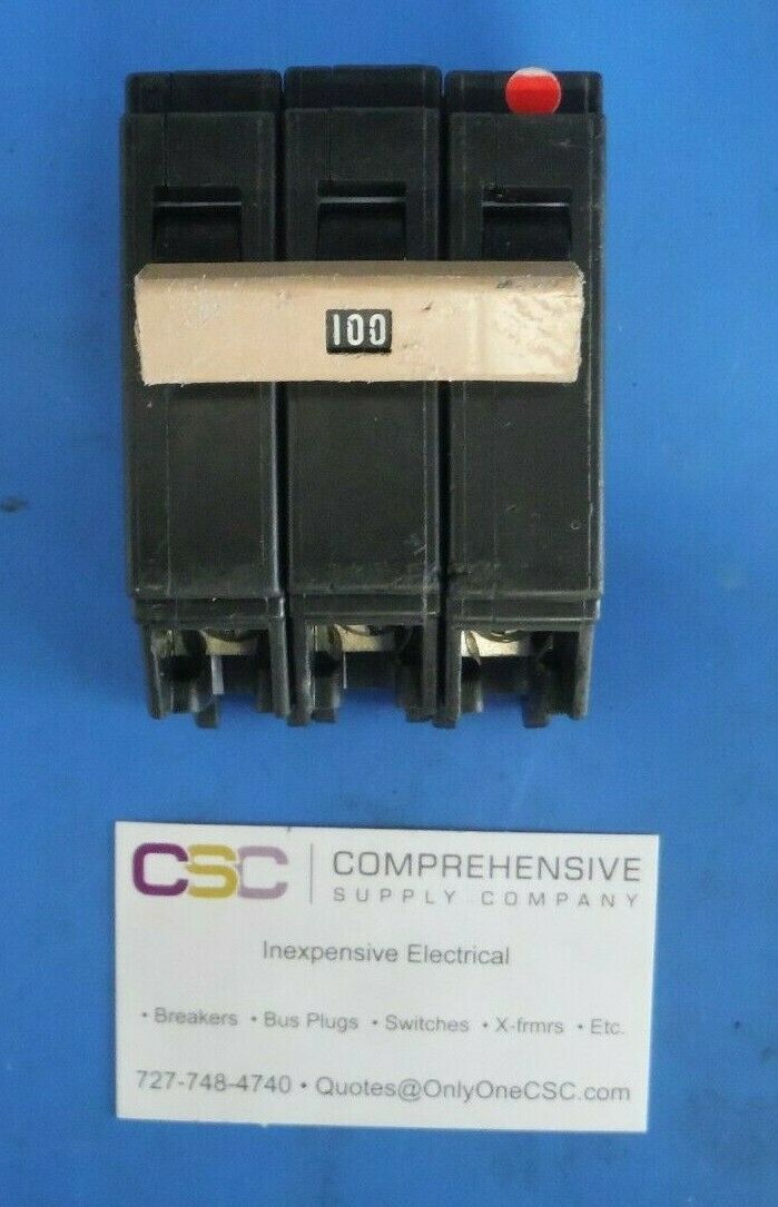 CH3100 - Cutler Hammer 100A Amp 3P Pole 10kA@240V Plug On Circuit Breaker