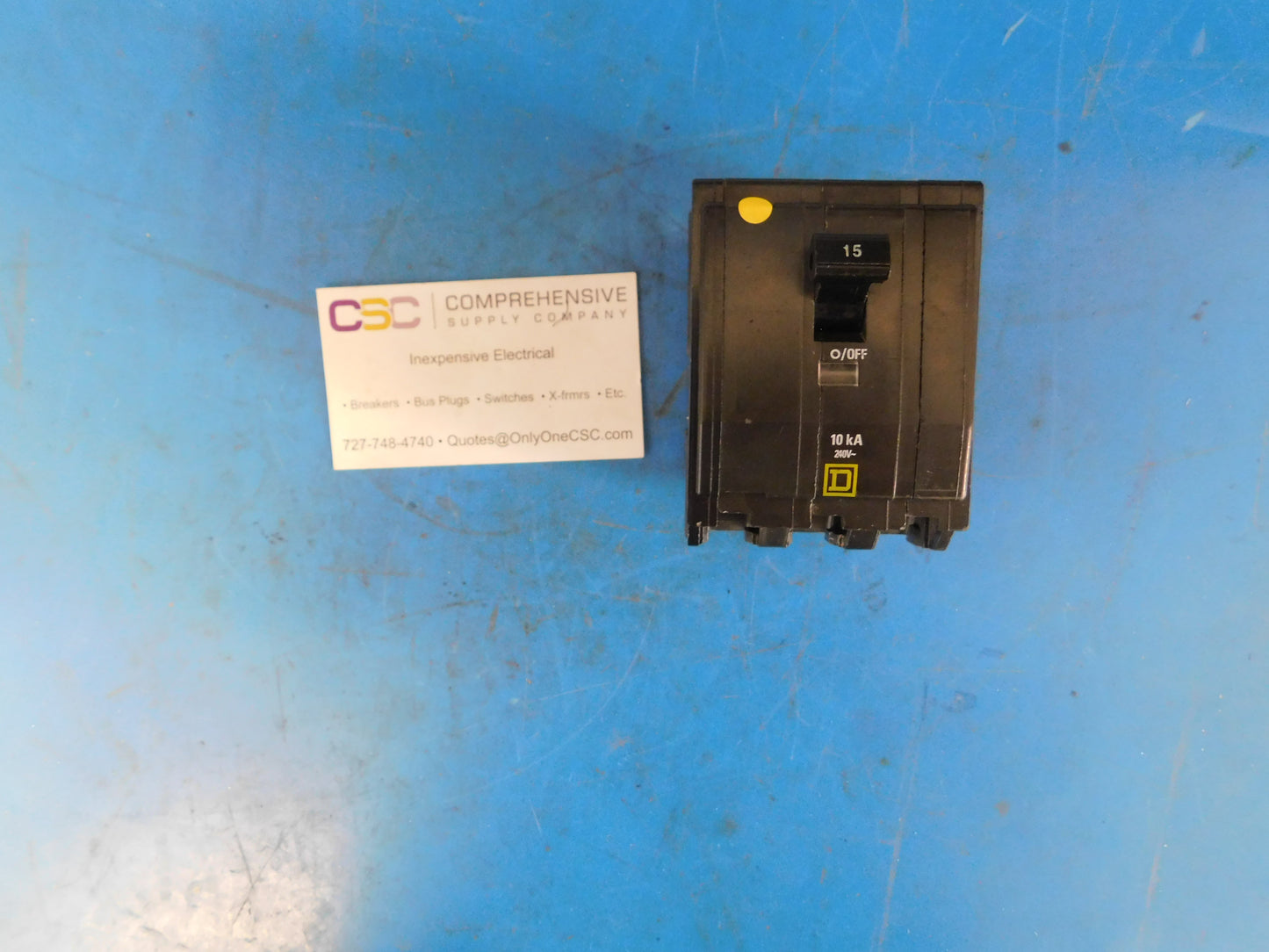 QO315 - Square D 15A Amp 3P Pole 10kA@240V Plug On Circuit Breaker