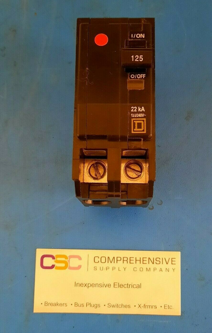 QO2125VH - Square D 125A Amp 2P Pole 22kA@120/240V Plug On Circuit Breaker