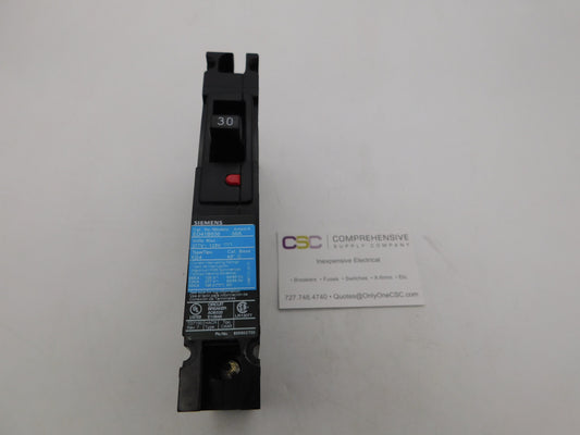ED41B030 - Siemens 30A Amp 1P Pole 22kA@277V Feed Through Black Circuit Breaker
