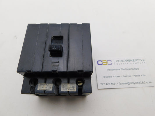 EHB34035 - Square D 35A Amp 3P Pole 14kA@480Y/277V Bolt On Circuit Breaker
