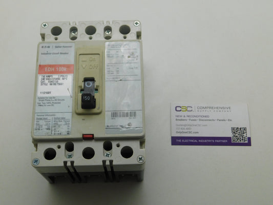 EDH3150 - Eaton 150A Amp 3P Pole 100kA@240V Bolt On Circuit Breaker W/Red Label