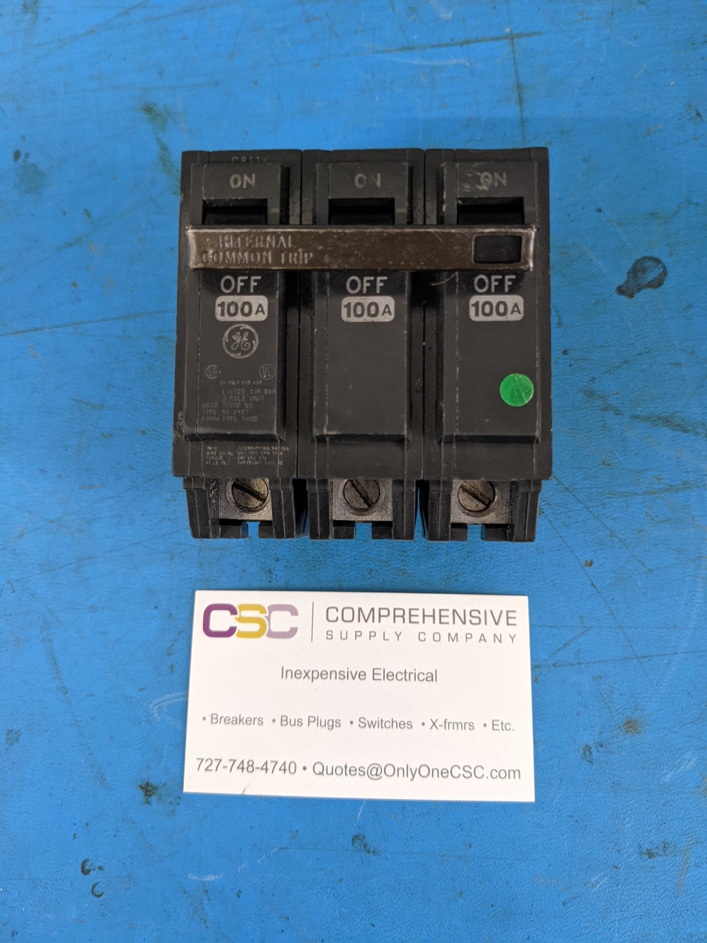 THQB32100 - GE 100A Amp 3P Pole 10kA@240V Bolt On Thqb Circuit Breaker
