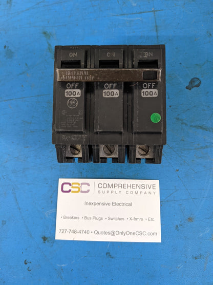 THQB32100 - GE 100A Amp 3P Pole 10kA@240V Bolt On Thqb Circuit Breaker