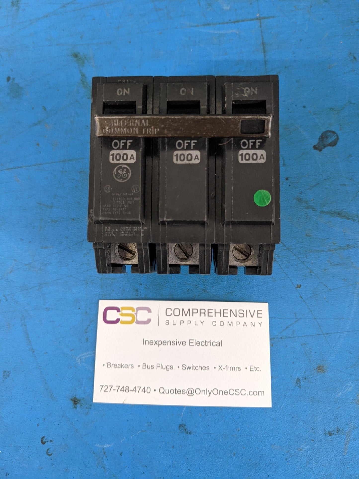 THQB32100 - GE 100A Amp 3P Pole 10kA@240V Bolt On Thqb Circuit Breaker