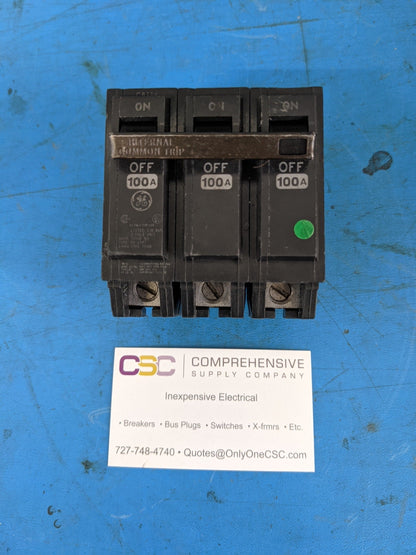 THQB32100 - GE 100A Amp 3P Pole 10kA@240V Bolt On Thqb Circuit Breaker