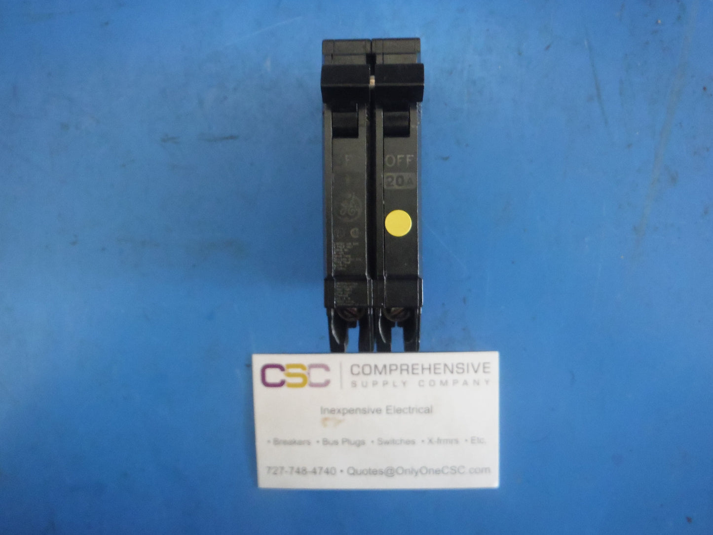 THQP220 - GE 20A Amp 2P Pole 10kA@120/240V Plug On Thin Circuit Breaker