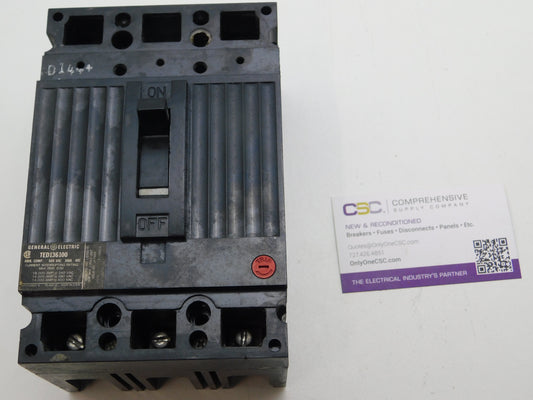 TED136100 - GE 100A Amp 3P Pole 600V 18kA@480V Bolt On Circuit Breaker - Older Series