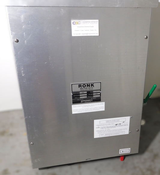 7416 - Ronk 400A Amp Meter-Rite Double Throw Generator Safety Transfer Switch