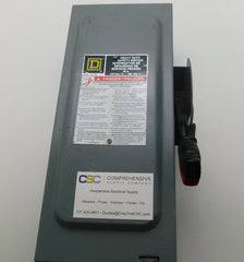 H321N - Square D 30A Amp 3P Pole 240V Nema 1 Fusible Heavy Duty Safety Switch W/Neutral