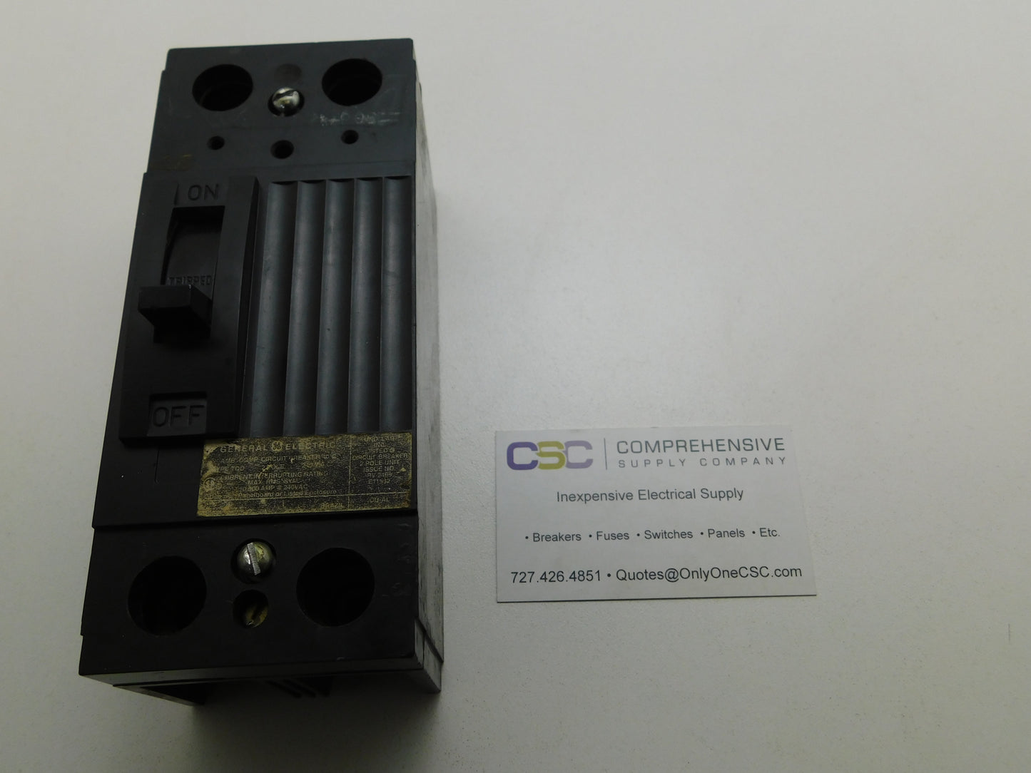 TQD22150WL - GE 150A Amp 2P Pole 10kA@240V Feed Through Circuit Breaker - Older Series W/Lugs