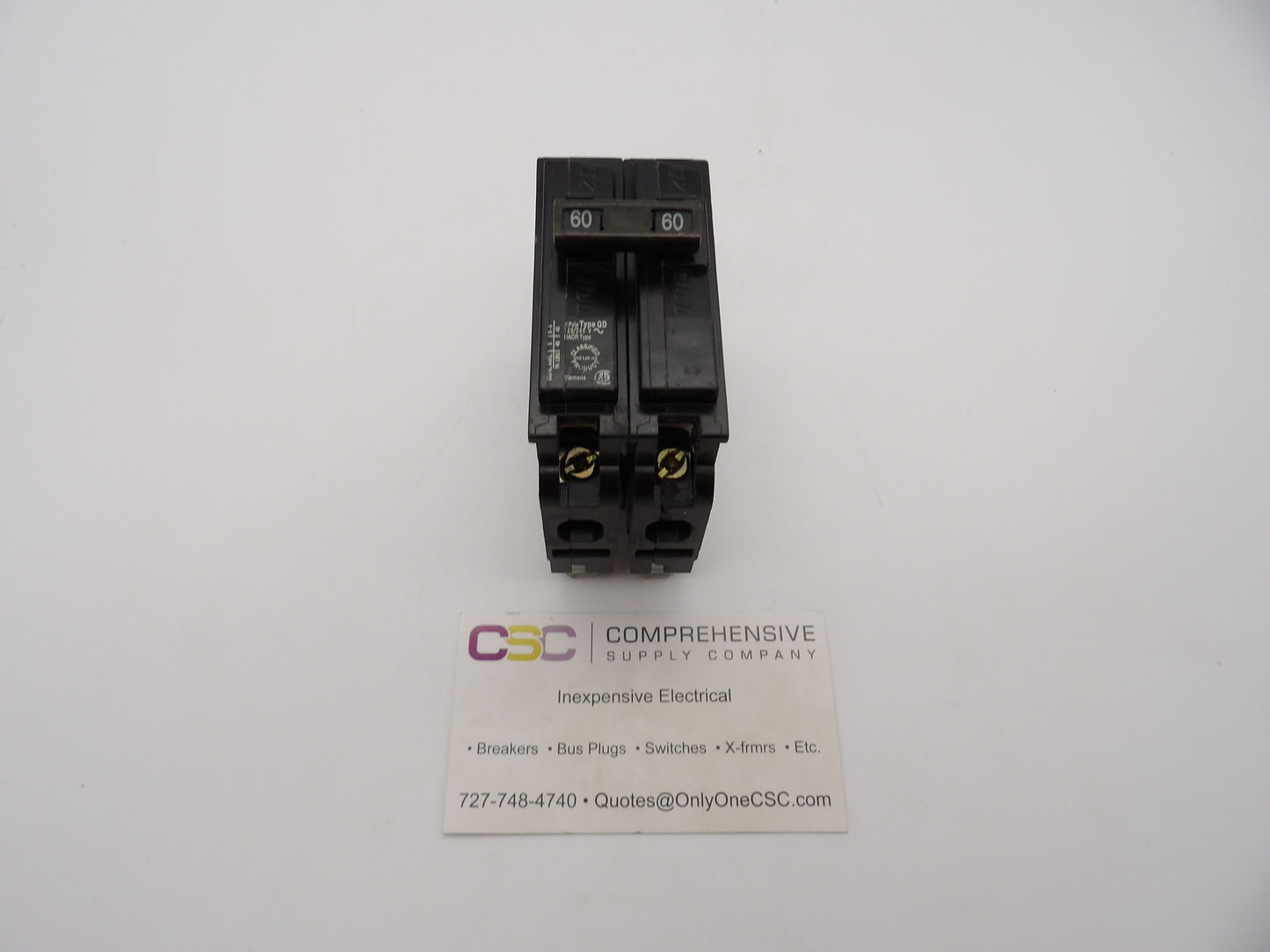 D260 - Siemens 60A Amp 2P Pole 10kA@120/240V Plug On Circuit Breaker