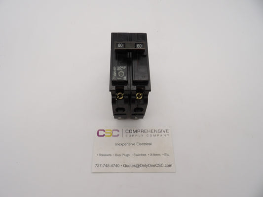 D260 - Siemens 60A Amp 2P Pole 10kA@120/240V Plug On Circuit Breaker