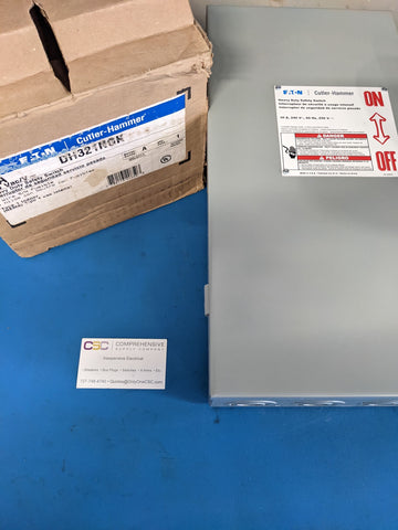 DH321NGK - Eaton 30A Amp 3P Pole 240V Nema 1 Fusible Safety Switch