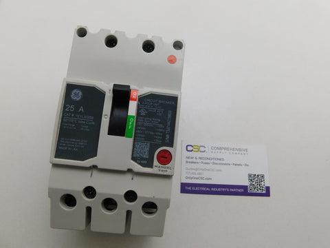 TEYL3025B - GE 25A Amp 3P Pole 65kA@480Y/277V Bolt On Circuit Breaker