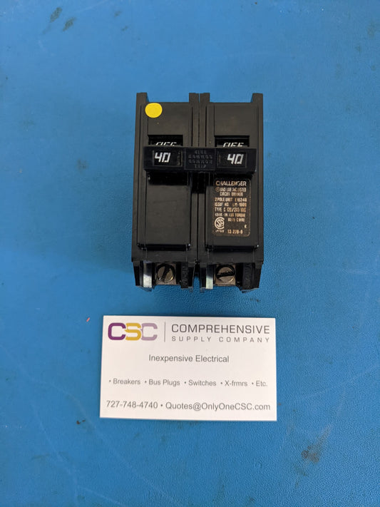 C240 - Challenger 40A Amp 2P Pole 10kA@120/240V Plug On Circuit Breaker - Older Series