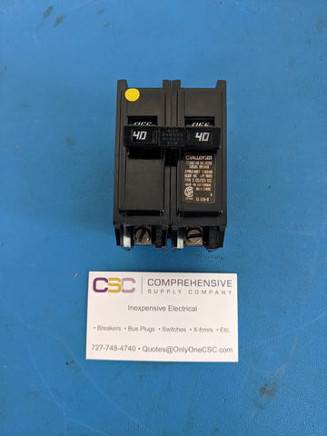 C240 - Challenger 40A Amp 2P Pole 10kA@120/240V Plug On Circuit Breaker - Older Series