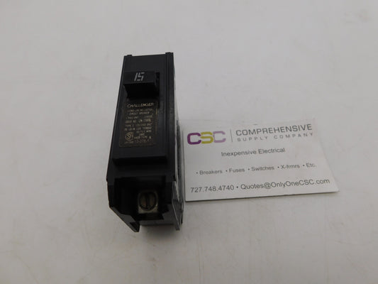C115 - Challenger 15A Amp 1P Pole 10kA@120/240V Plug On Circuit Breaker - Older Series