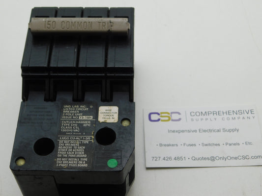 CH2150 - Cutler Hammer 150A Amp 2P Pole 10kA@120/240V Plug On Circuit Breaker