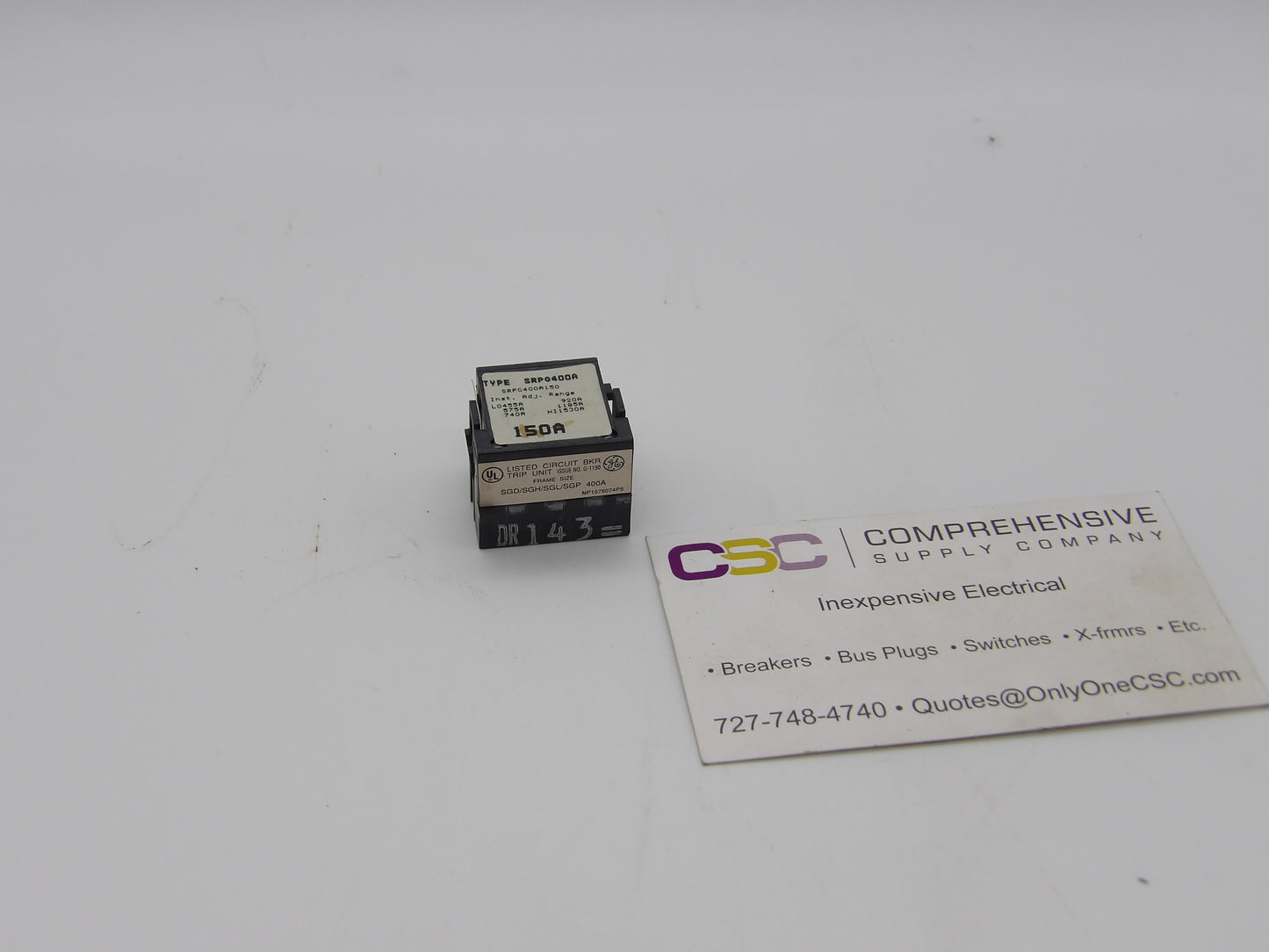 SRPG400A150 - GE 150A Circuit Breaker Trip Unit For 400A Sgd/Sgh/Sgl/Sgp