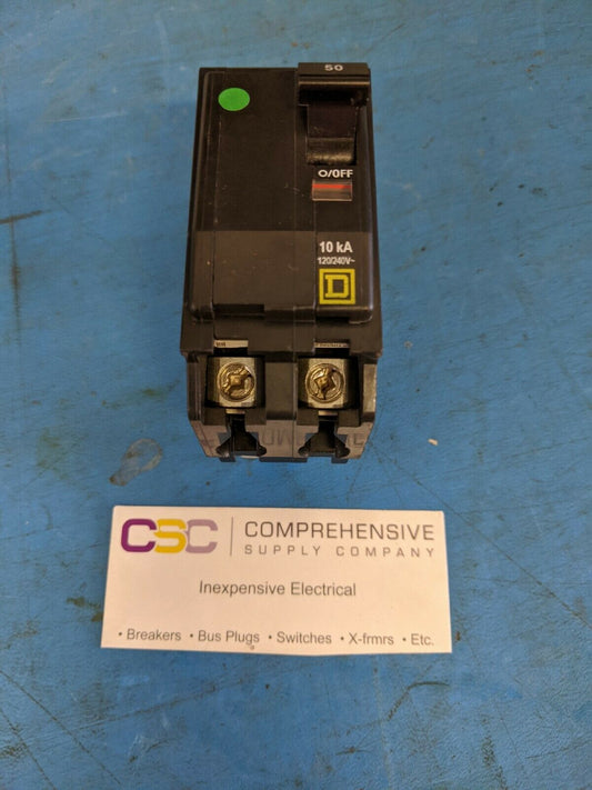 QO250 - Square D 50A Amp 2P Pole 10kA@120/240V Plug On Circuit Breaker