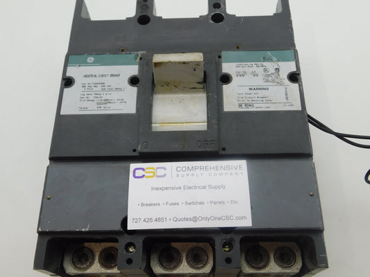 TJD432300 - GE 300A Amp 3P Pole 22kA@240V Bolt On Circuit Breaker W/120V Shunt Trip