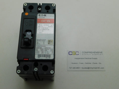 CVS2150XMM - Cutler Hammer 150A Amp 2P Pole 42kA@240V Bolt On Circuit Breaker