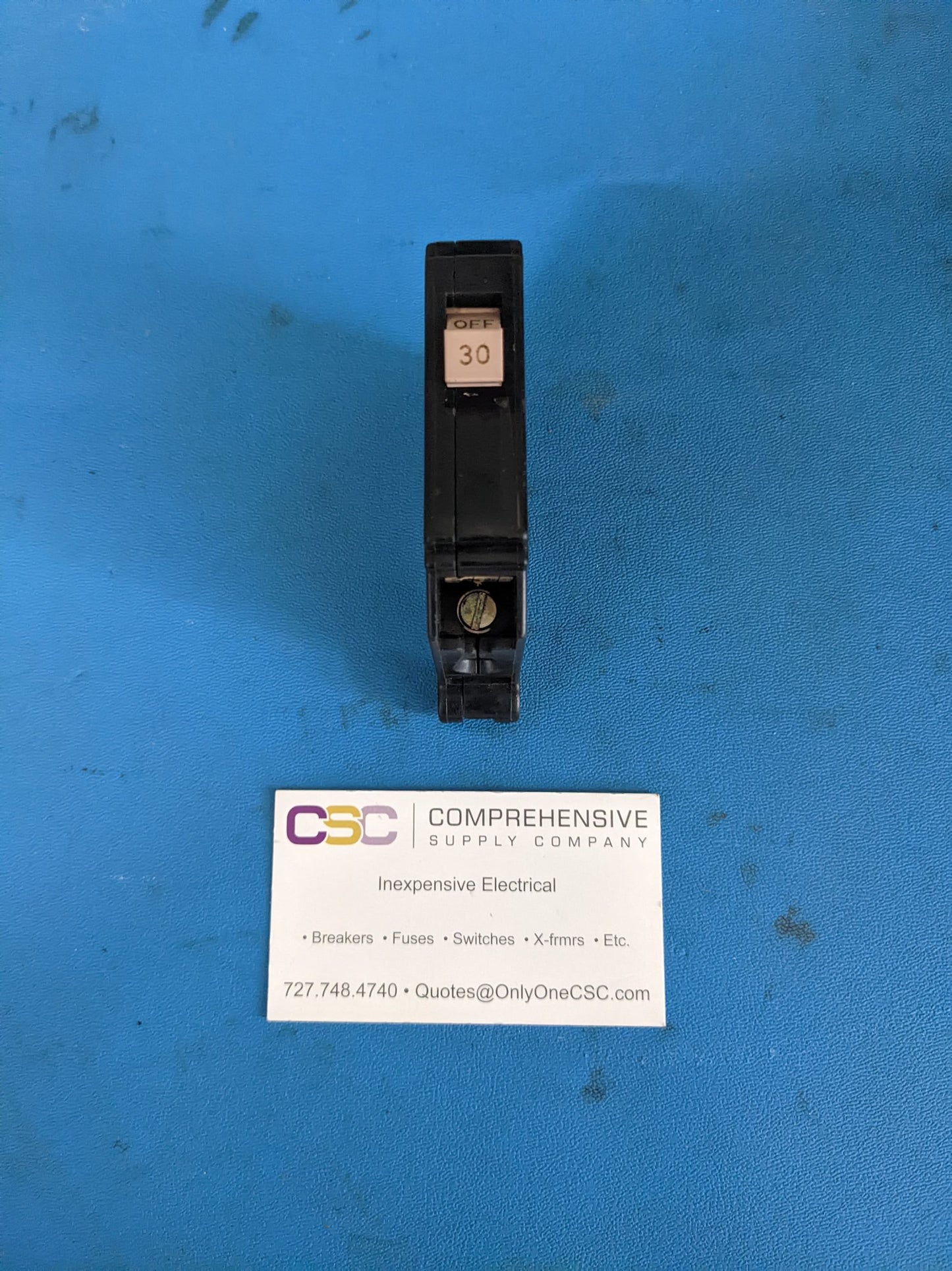 CH130 - Cutler Hammer 30A Amp 1P Pole 10kA@120/240V Plug On Circuit Breaker
