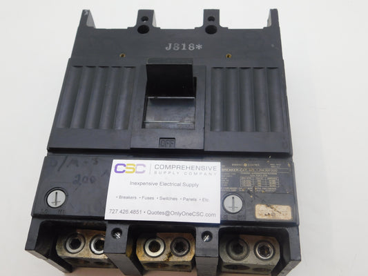 TJK436F000 - GE 400A Amp 3P Pole 600V 30kA@480V Bolt On Circuit Breaker - Older Series W/200A Trip