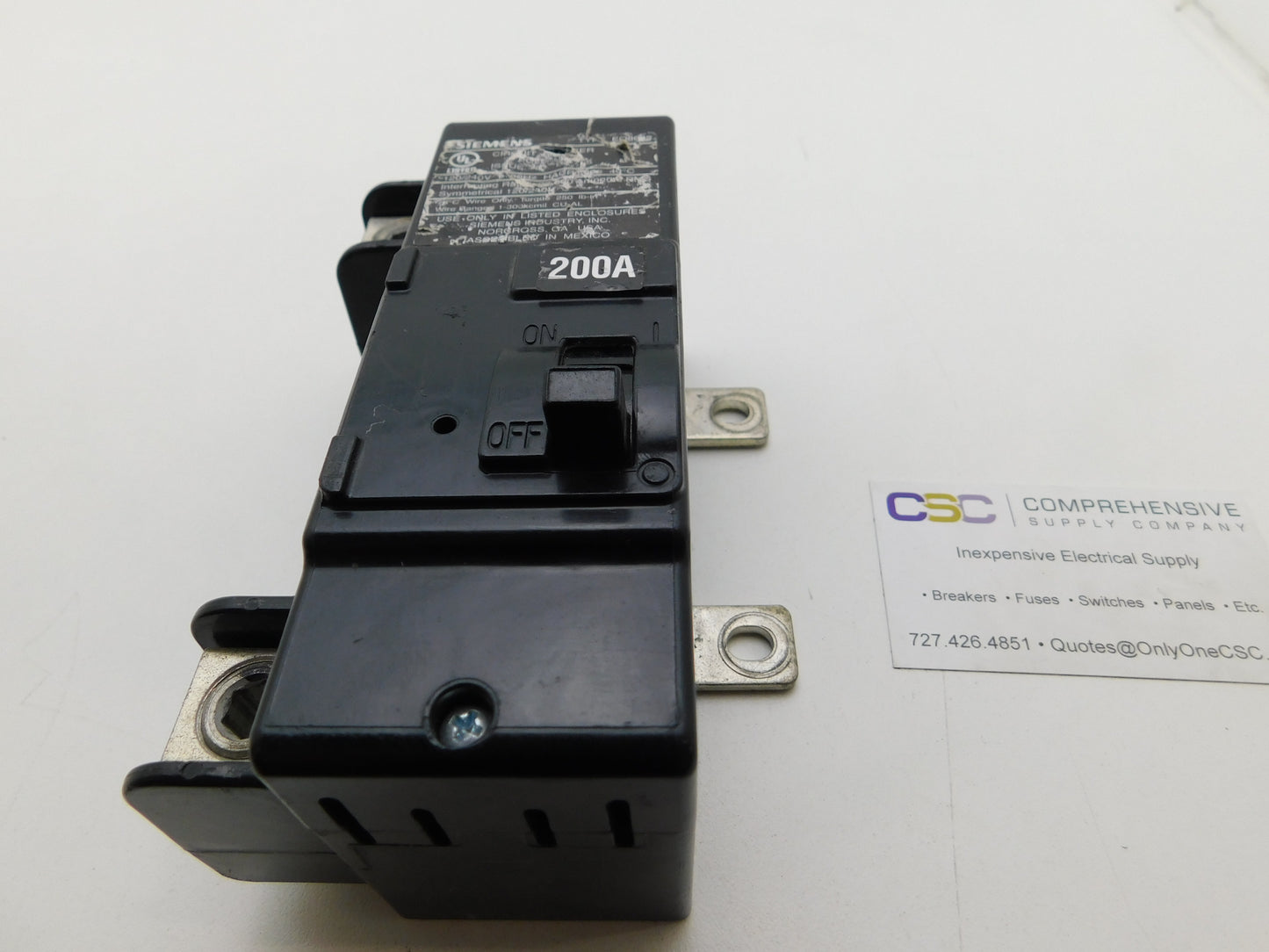 EQ8695 - Siemens 200A Amp 2P Pole 22kA@120/240V Plug On Main Circuit Breaker