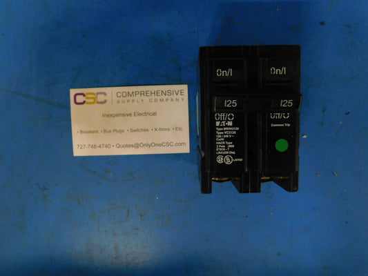 BRHH2125 - Eaton 125A Amp 2P Pole 42kA@120/240V Plug On Circuit Breaker