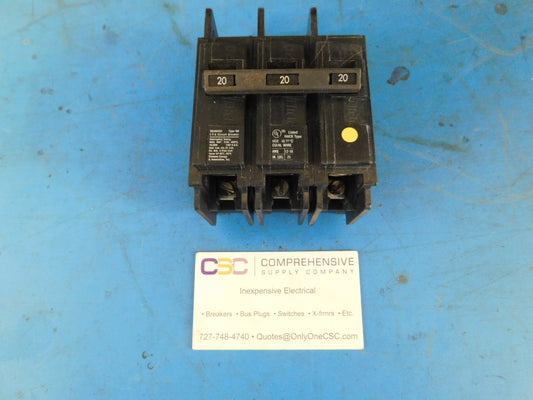 BQ3B020 - ITE 20A Amp 3P Pole 10kA@240V Bolt On Circuit Breaker