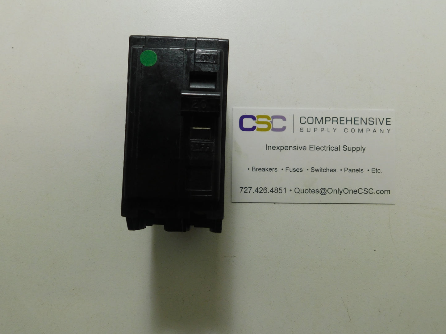 QO220 - Square D 20A Amp 2P Pole 10kA@120/240V Plug On Black Circuit Breaker