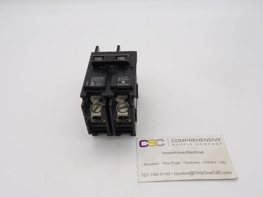BQ2B100 - Siemens 100A Amp 2P Pole 10kA@120/240V Bolt On Circuit Breaker